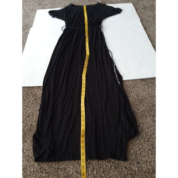 Kut from the Kloth Black open shoulder Short sleeve elastic Waist long dress S - Picture 7 of 10